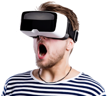 vr image with man